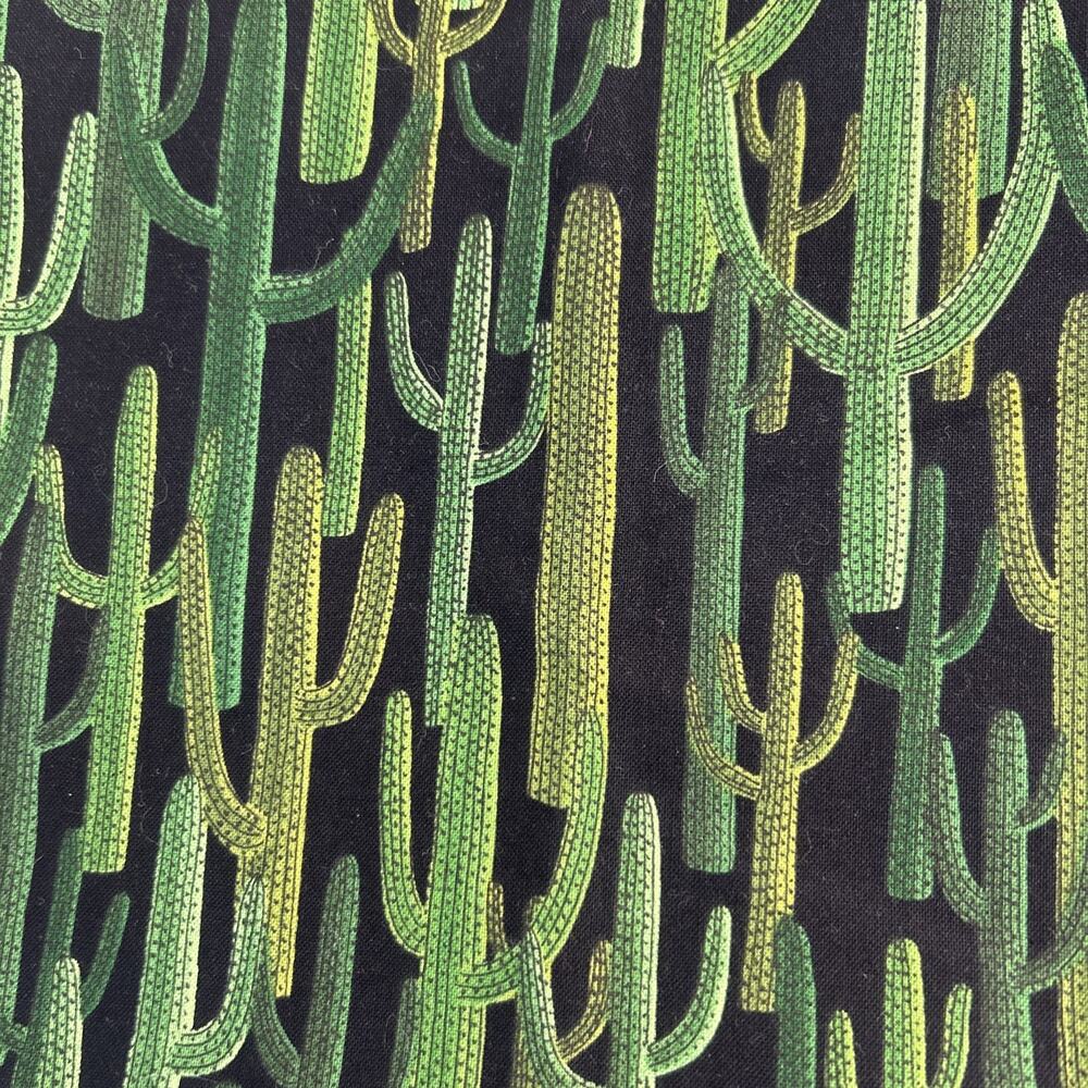 Timeless Treasures Saguaro Cactus Fabric Remnant Southwest Desert Cotton 40x32